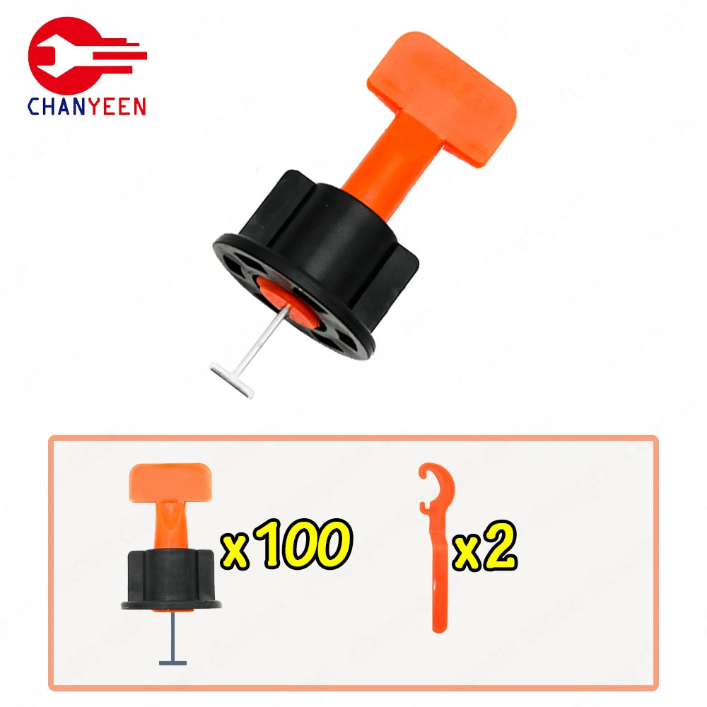 Ceramic Leveler Wall Floor Tile Leveling System Clips Spacers Porcelain Kit for Tile Laying Fixing Construction Tools Building