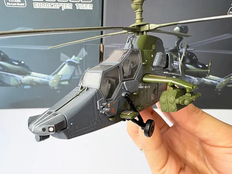 1/72 Scale Eurocopter EC665 Tiger UHT Attack Helicopter Airplane Diecast Finished Military Plane Model Gift Collection Ornament