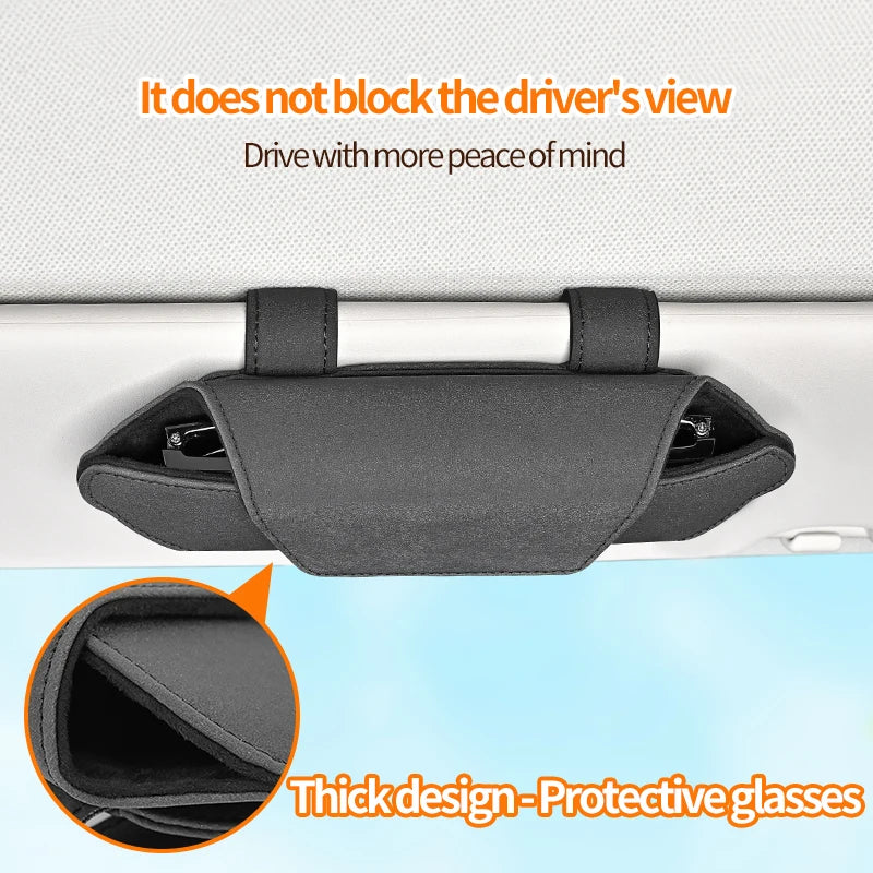 Car glasses case, high-end car sun visor storage, car glasses clip, car interior sunglasses box, magnetic suction, car home dual