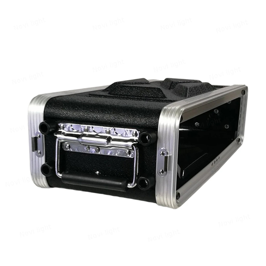 Portable ABS Cabinet with Main Body Depth 210mm, Aviation Box Chassis Rack Shockproof Case for 19 inch Receiver