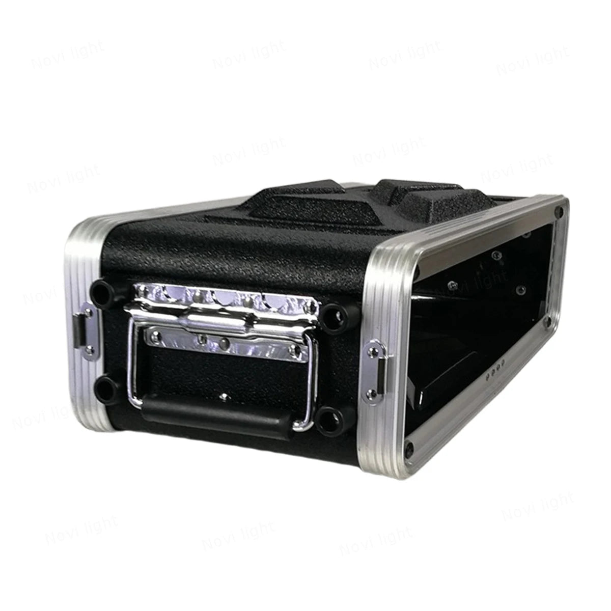 Portable ABS Cabinet with Main Body Depth 210mm, Aviation Box Chassis Rack Shockproof Case for 19 inch Receiver