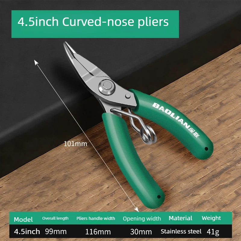 4.5 Inch Mini Handmade Pliers, Household Industrial Grade Multifunctional DIY Mini Wire Pliers, Electrician Mini Tiger Pliers