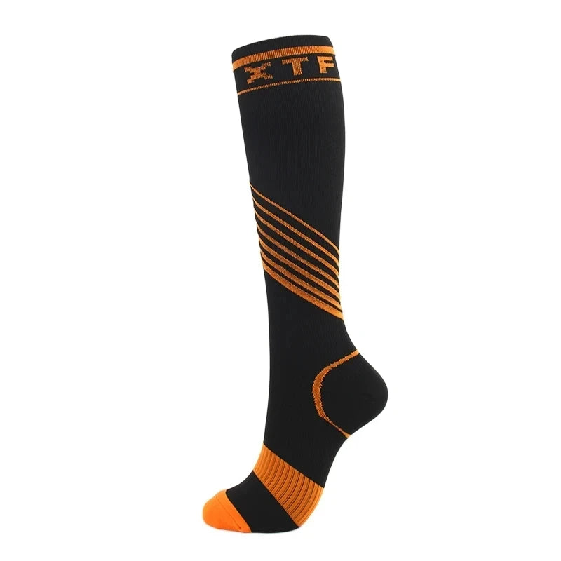 Running Compression Socks Football Hiking Golf Gym 20-30mmhg Gradual Change Nylon Sports Socks Diabetes Pregnancy Varicose Veins