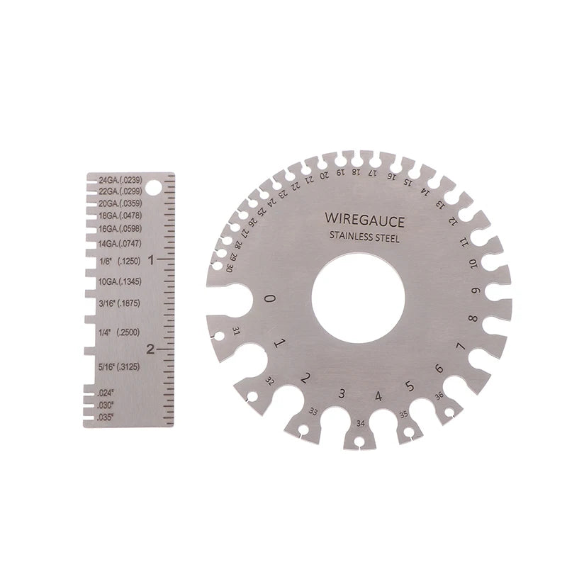 0-36 AWG SWG Wire Gauge, Stainless Steel Diameter Measurer for Welding Inspection