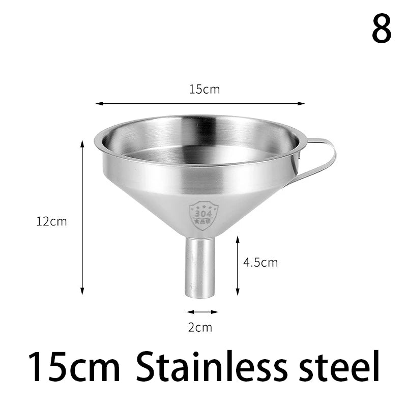 1pc 100/120/200/300/400/450 Mesh Nylon Filter Stainless Steel Funnel For Fruit Milk Traditional Chinese Medicine Oil White Wine