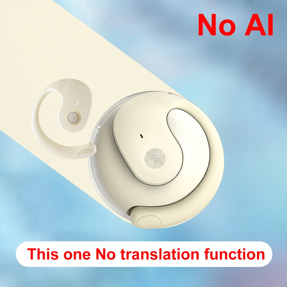AI Translator Headphones 144 Languages Real Time Two-Way Translation Bluetooth Headset for Business Wireless Waterproof Earbuds