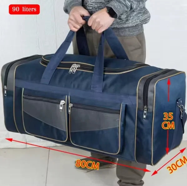 Large Luggage Travel Bag Camping Gym Fitness Handbags for Women Men Outdoor Sports Shoulder Storage Duffel Long Distance Bag 90L
