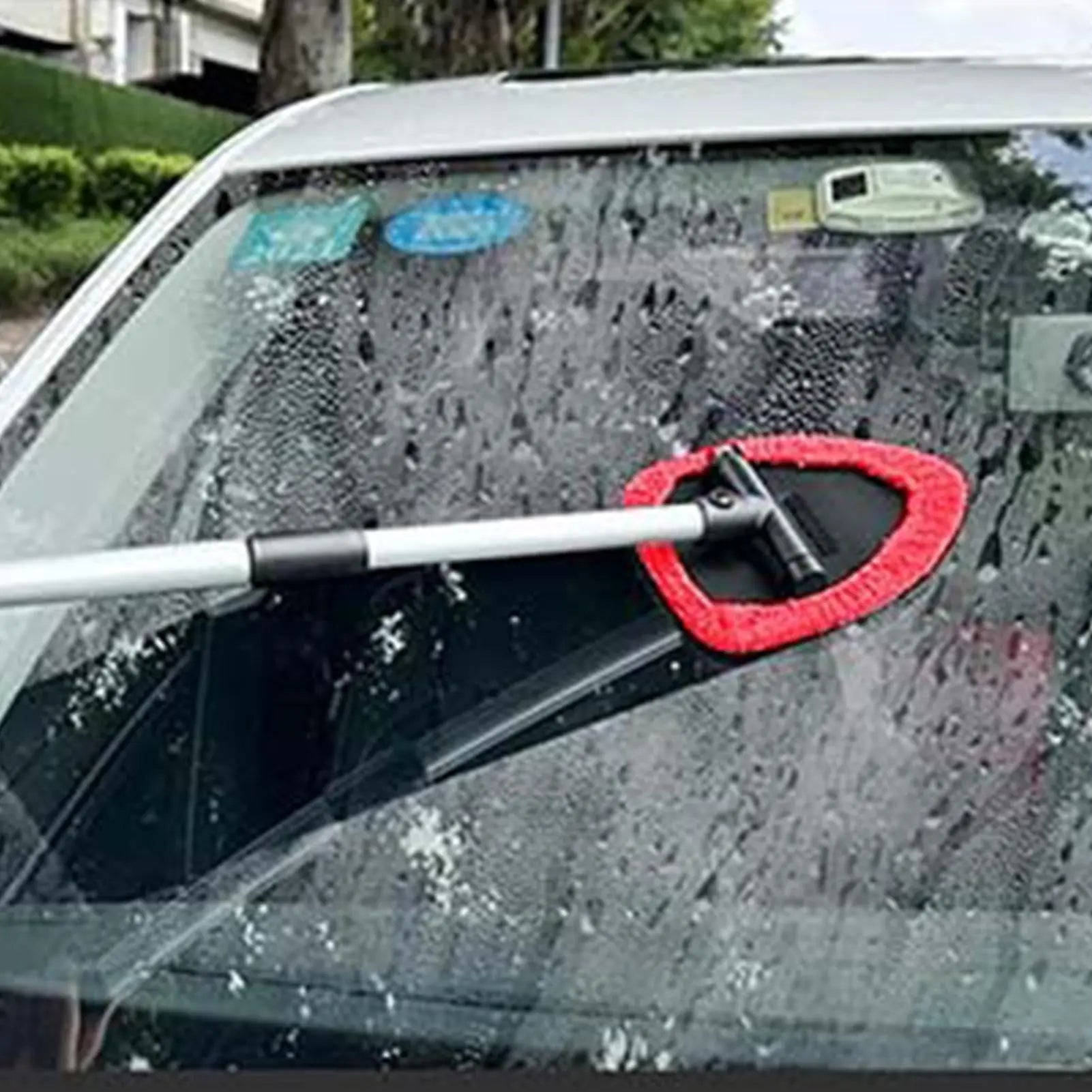 Car Windshield Cleaner Interior Long Handle Windscreen Cleaner Kit for Windows Mirrors  Extendable Windshield Cleaning Tool