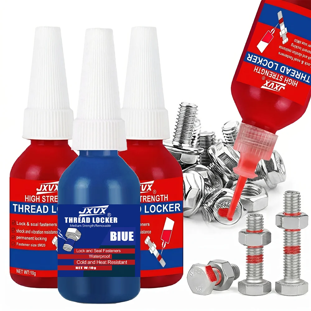 10g Sealed Anaerobic Adhesive (Threadlocker) – Low to High Strength, Slip-Resistant, High-Temperature Resistant, Removable
