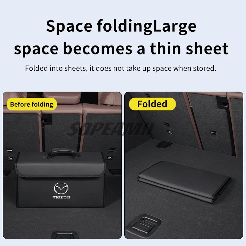 Car Trunk Organizer Box Tailbox Stowing Tidying Storage Bag For Mazda 3 6 SKYACTIV Axela Atenza CX30 CX60 CX70 CX80 CX3 CX5 CX9