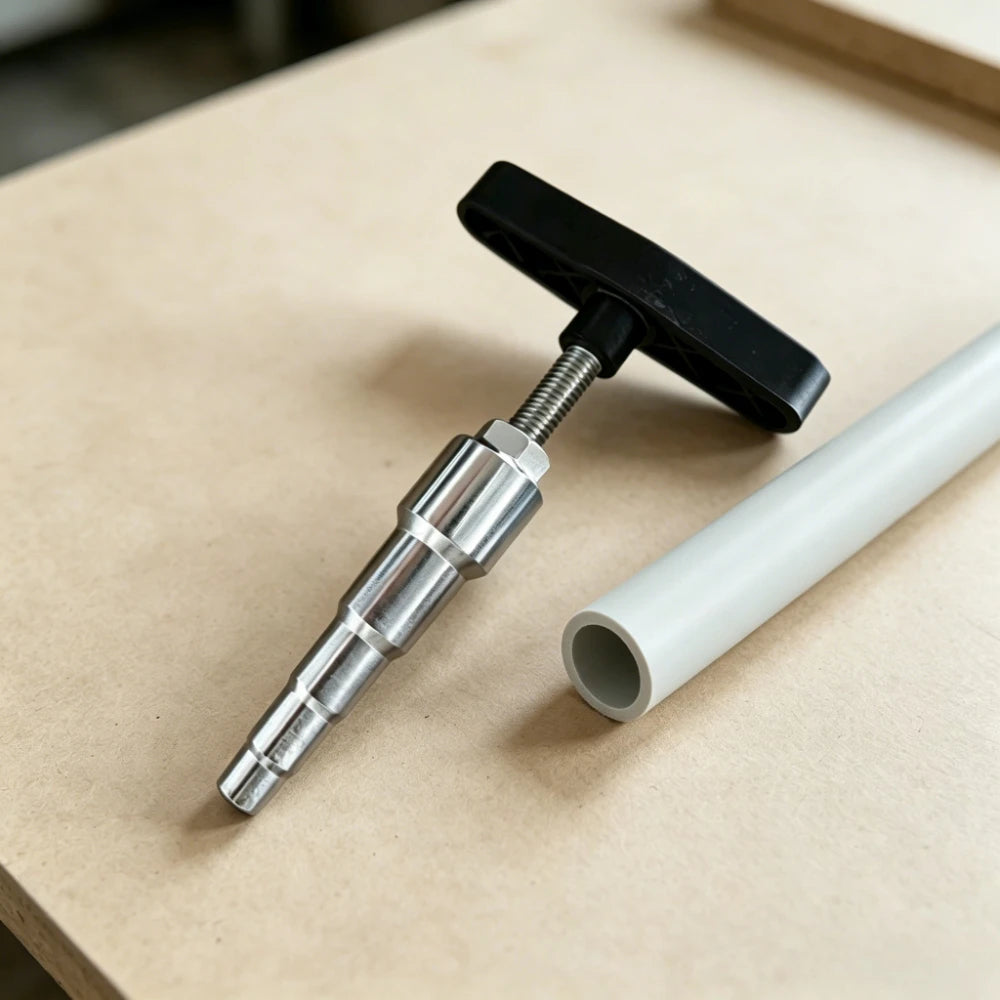 Manual Pipe Expander, T-Handle 12-32mm Pipe Rounder Tool for PVC, Aluminum Plastic Pipe, Plumbing and Household Appliance Repair