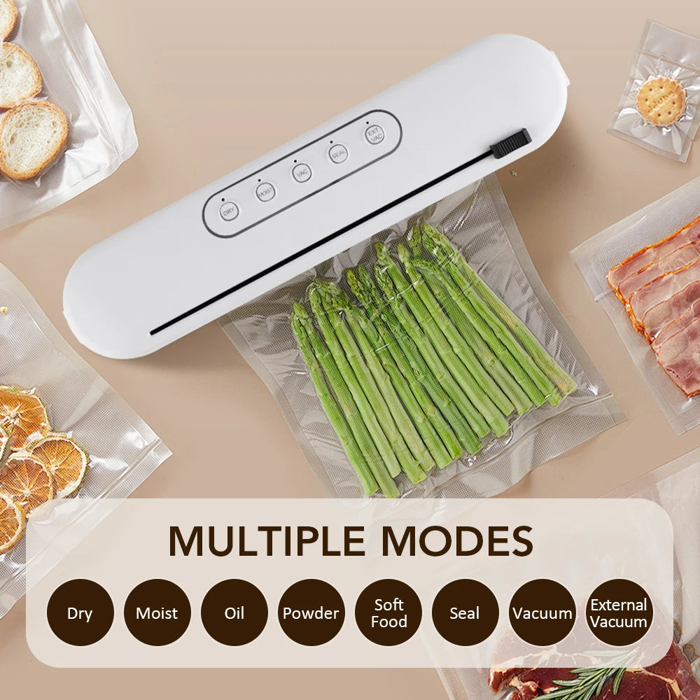 280/200mm 110/220V Heat Seal Machine Household Impulse Vacuum & Power Suction Food Meat Plastic Bag Sealer Kitchen Fruit Storage
