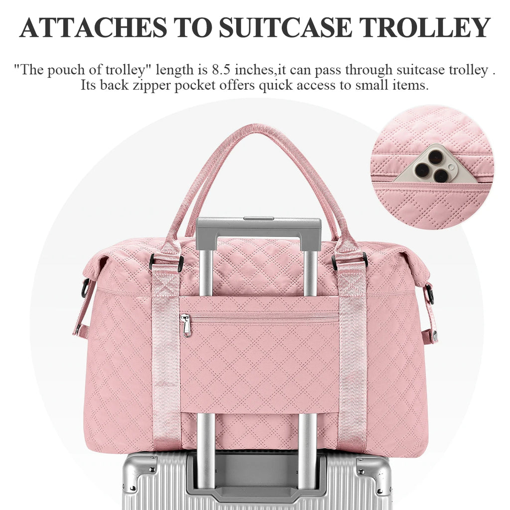 Travel Duffle Bag, Waterproof Weekender Carry On Travel Bags, Sport Gym Bag, Hospital Bags for Labor and Delivery, Overnight Bag