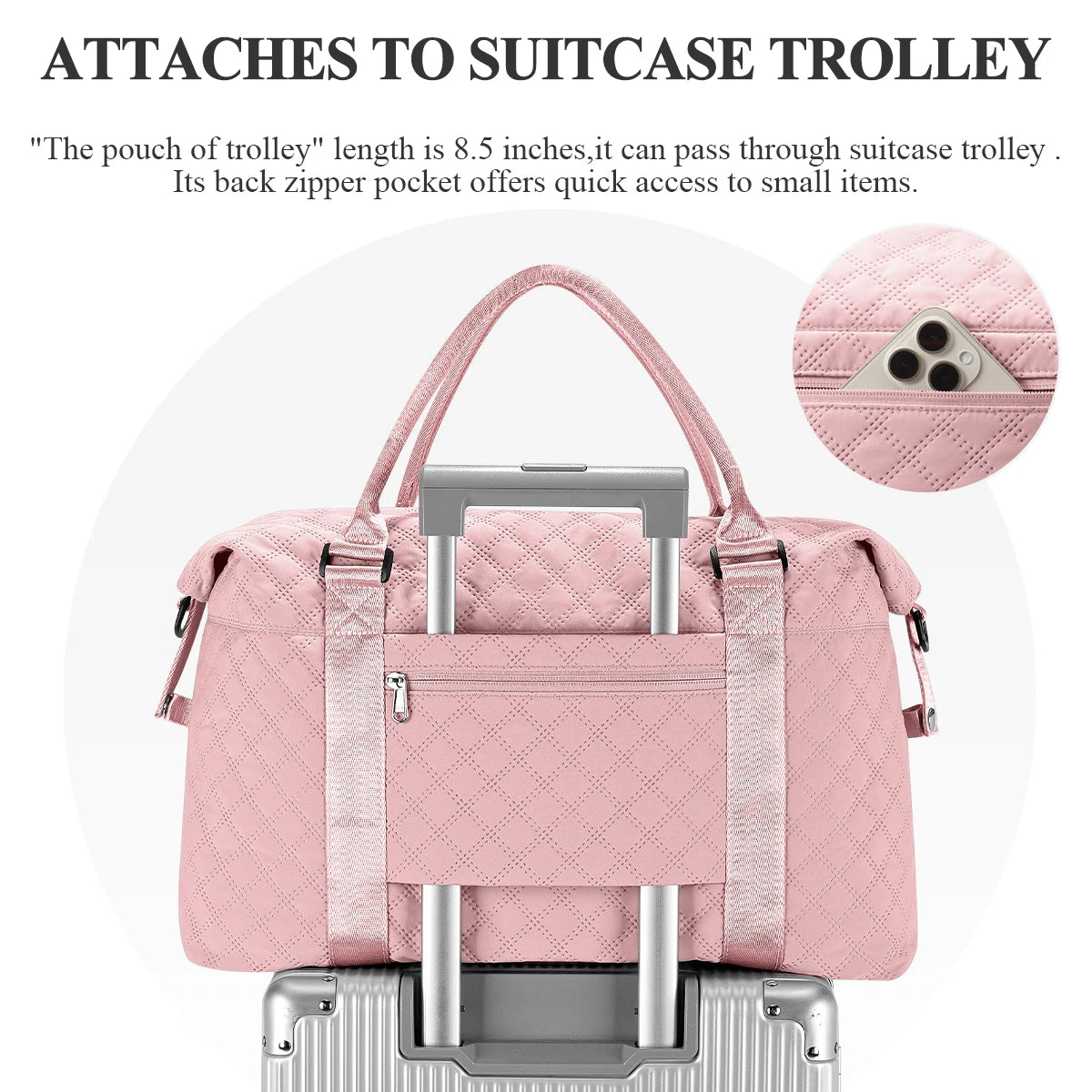 Travel Duffle Bag, Waterproof Weekender Carry On Travel Bags, Sport Gym Bag, Hospital Bags for Labor and Delivery, Overnight Bag