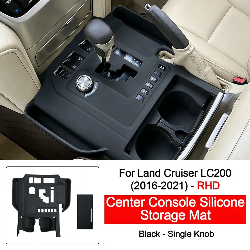 For 2008-2021 Land Cruiser Lc200, Central Control Silicone Mat, Central Control Dust-Proof Mat, Silicone Storage Mat, Car Interior Protection Accessories
