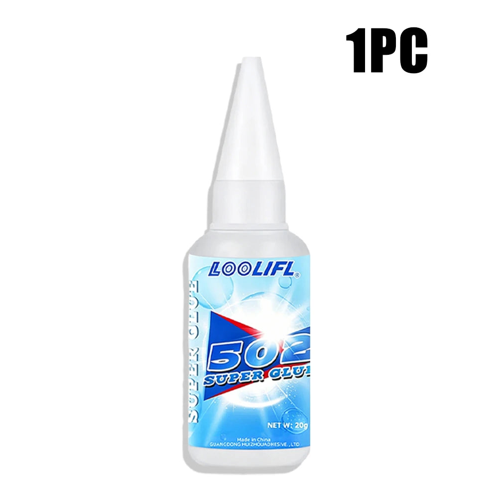 Loolifl Super Instant Glue Clear Strong Bond Adhesive Universal Repair Glue for Toy Metal Glass Wood Ceramic Leather Shoe Fix