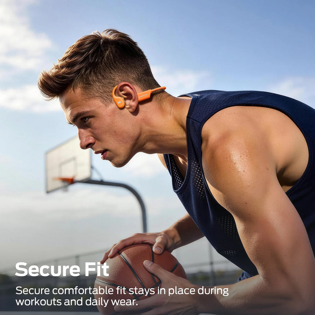 Monster BC300 Bone Conduction Bluetooth 6.0 Headphone IPX8 Waterproof Wireless Swimming Earphones Built-in 32GB Sport Earhook