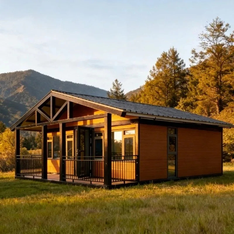 Customized 20/40Ft Shipping  Folding Portable Mobile 2-5 Bed Prefab Home for Sale Expandable Container Prefab House with Terrace