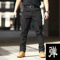 Men's Spring Autumn Tactical Combat Gargo Elastic Camping Hiking Trekking Climbing Outdoor Trousers Softshell Quick Dry Pants
