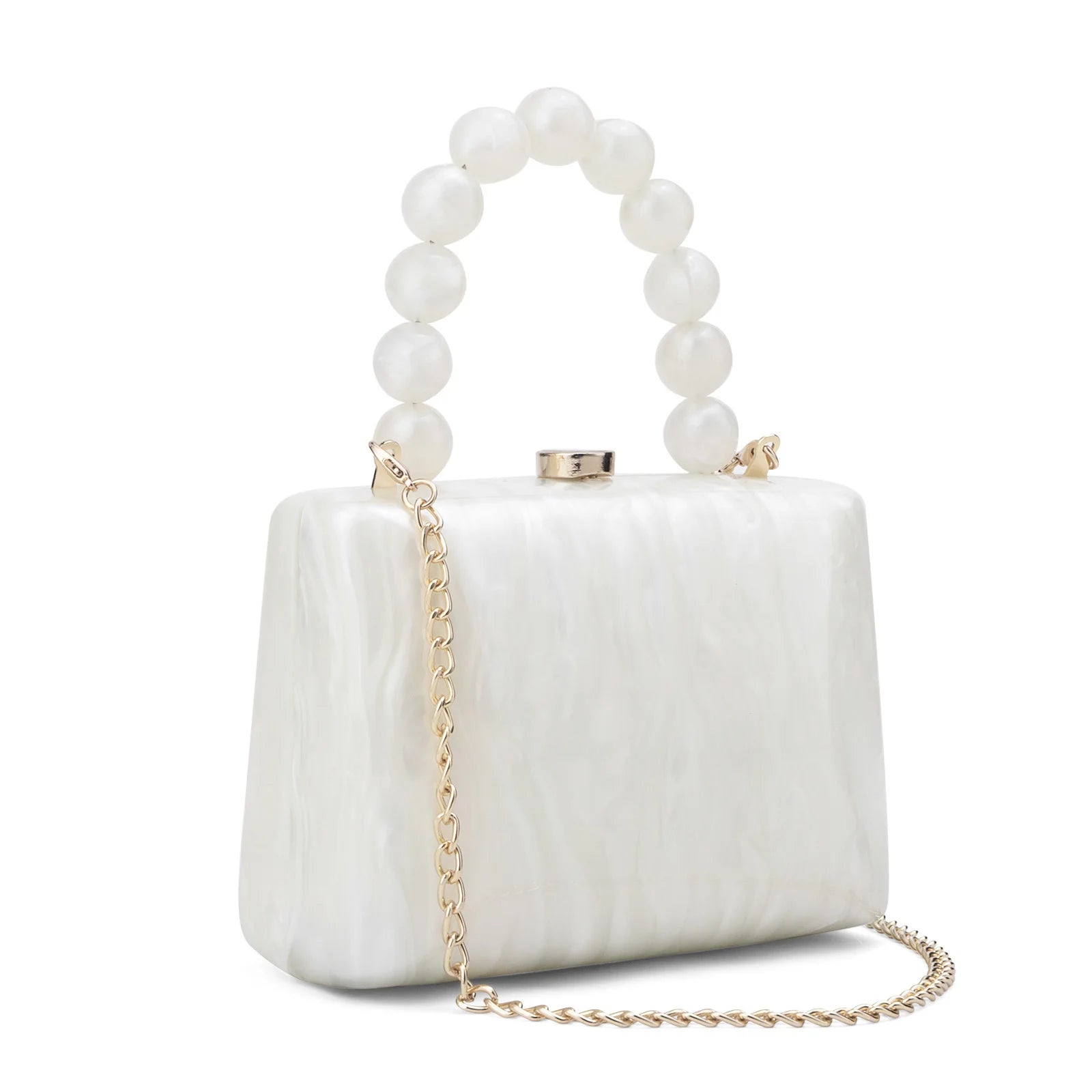 Beading Handbag Marble Acrylic Luxury Box Clutch Evening Bags Dinner Dress Purse Festival Gift Wedding Party Chain Shoulder Bag