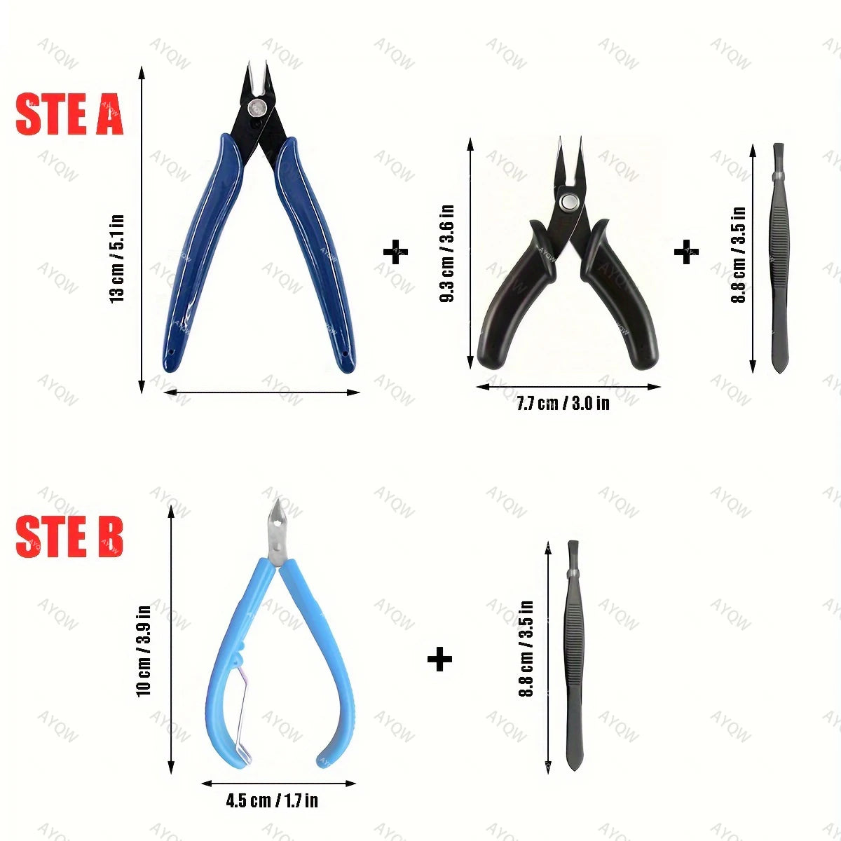 3D Metal Model Assembly Kit: Ergonomic Pliers, Tweezers & More - Precision Crafting Tools For Ages 14+