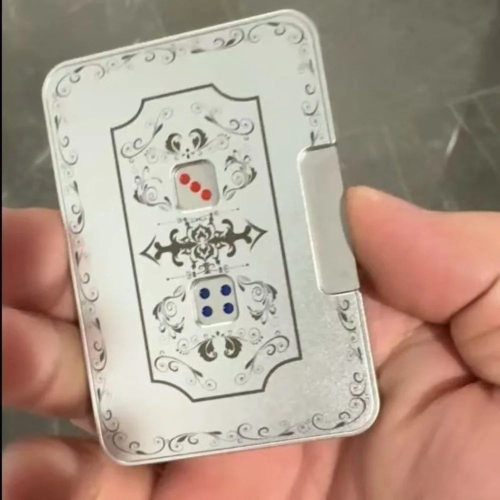 Creative Stainless Steel Mechanical Dice Stress Relief Anxiety Relief Mechanical Dice Fidget Press Dice Game