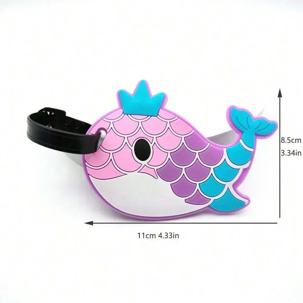 1PCS Colors Luggage Tags Backpack Bags Suitcase Name Tags Pendants Cute Cartoon Airplane Boarding Labels Travel Accessories