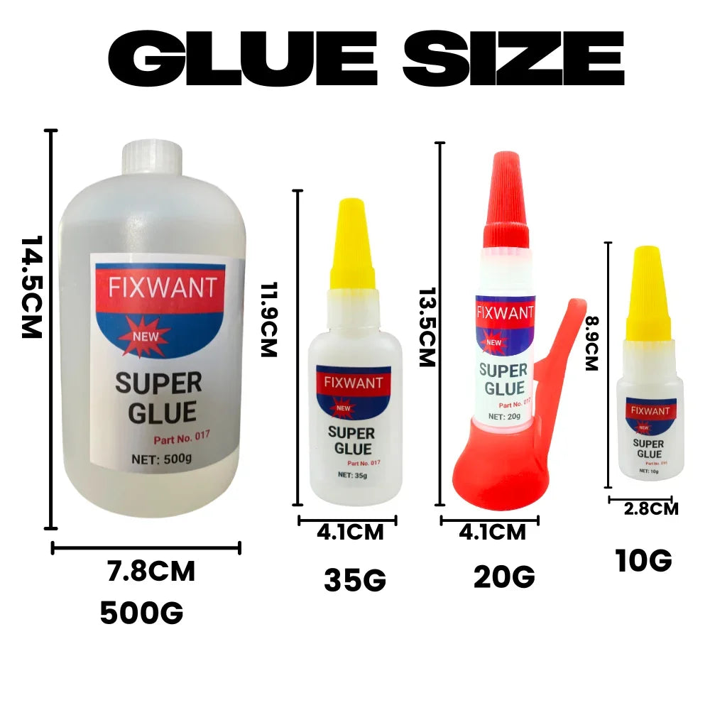 Oily Thick Cyanoacrylate Super Glue Metal Plastic Wood Ceramic Repair Quick Dry Long Lasting Ultra Strong Fast Bonding Adhesive