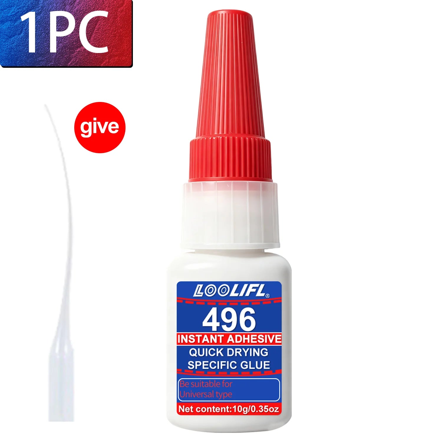 LOOLIFL 10ML Strong Adhesive Liquid Transparent Super Glue Instant Quick-Drying For Bond Plastic Wood Metal Crafts Repair Tools