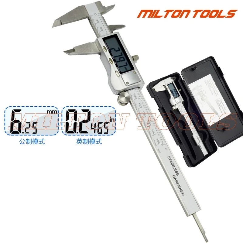 High Quality 0-50mm 150mm 200mm 300mm Metal Casing Digital Caliper Electronic Vernier Depth Gauge Micrometer Tool