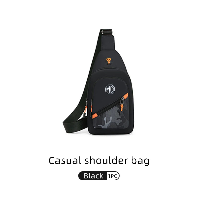 Car Logo Camouflage Men Slanted Shoulder Bag Chest Crossbody Storage Bag For Morris Garages MG HS 2025 6 3 5 7 TF ZR ZS HS