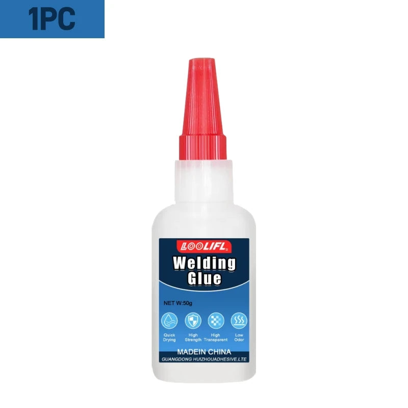 LOOLIFL 50g Flexible Leather Adhesive Welding Glue - Low Odor Fast Dry Waterproof Multi-Material Fix for Sofa Car Seat Shoe