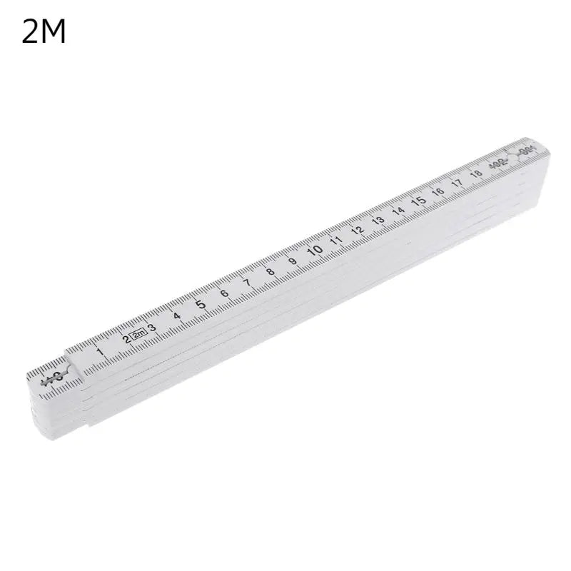 1M/2M/3M Folding Ruler Measuring Stick with 10 Locking Joints Woodworking Tool for LINEMAN Carpenter Electrician Engineers