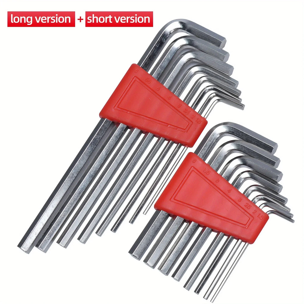 8pcs Allen Wrench Metric Wrench Inch Wrench L Wrench Size Allen Key Short Arm Tool Set Easy To Carry In The Pocket