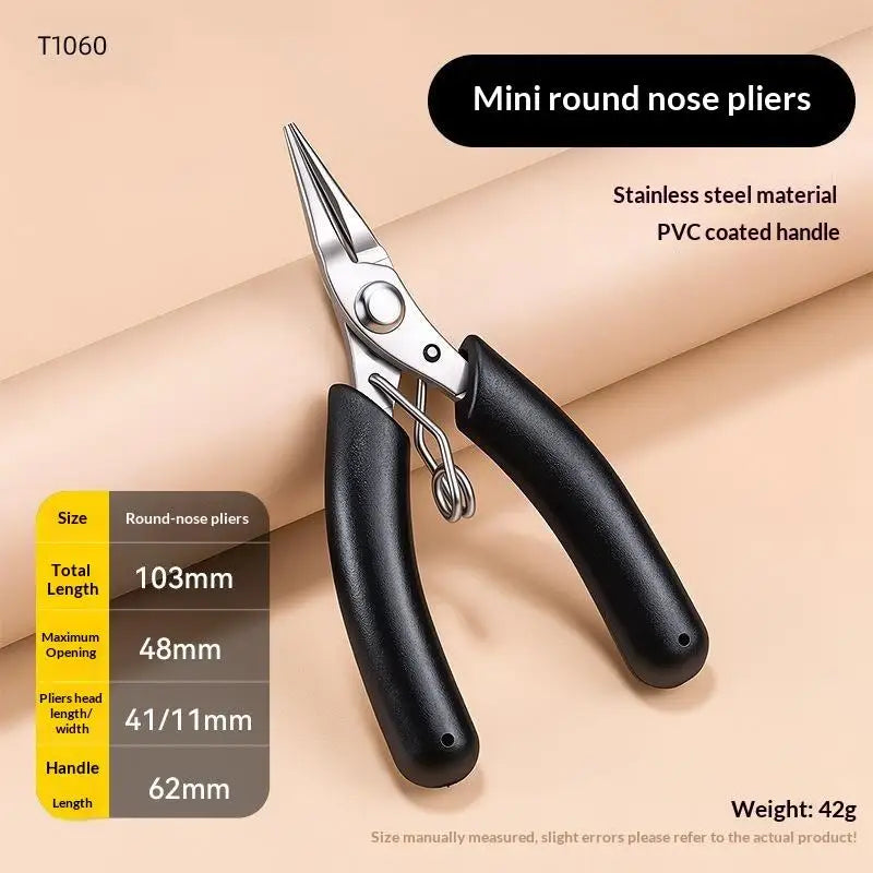 Stainless Steel Curved Mini Needle Nose Pliers DIY Hand Tool For Bracelet Jewelry Making Craft