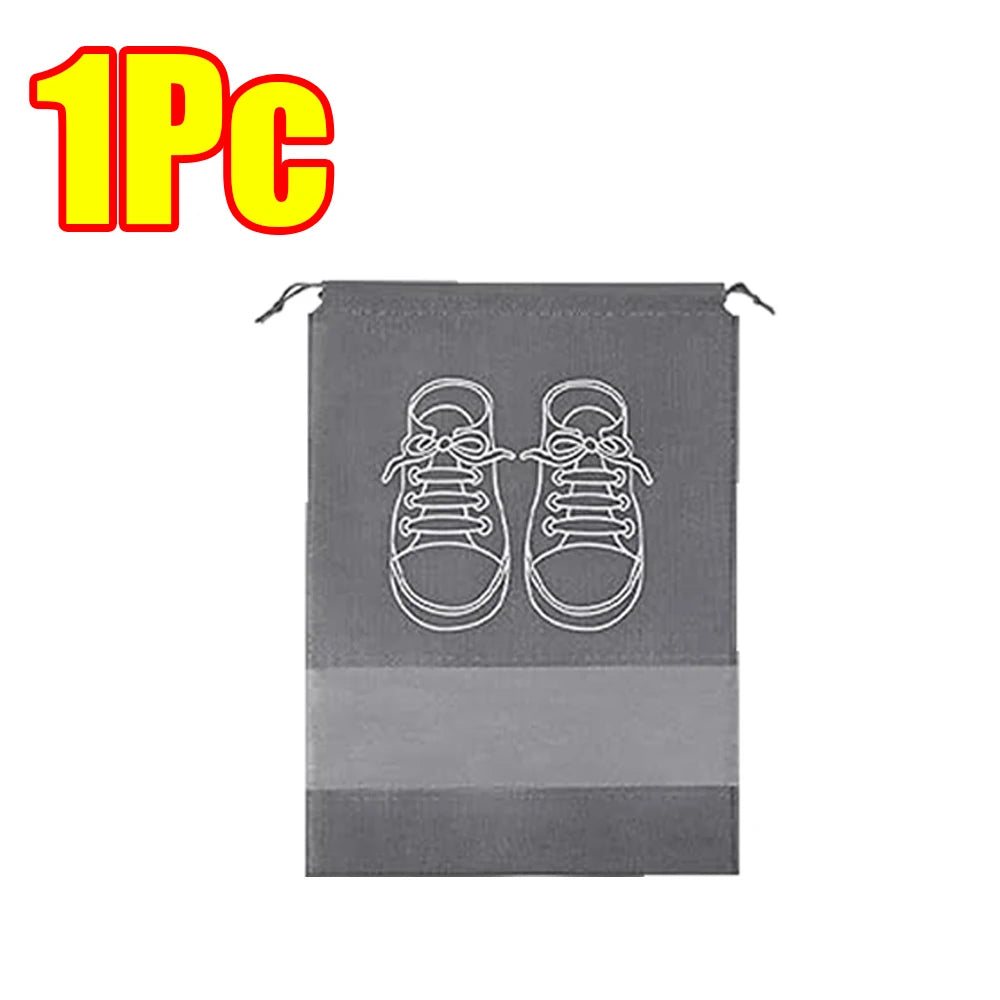 1-50Pcs Shoes Storage Organizer Bags Waterproof Pocket Clothing Classified Hanging Bag Non-Woven Shoe Dust Bags Moistureproof