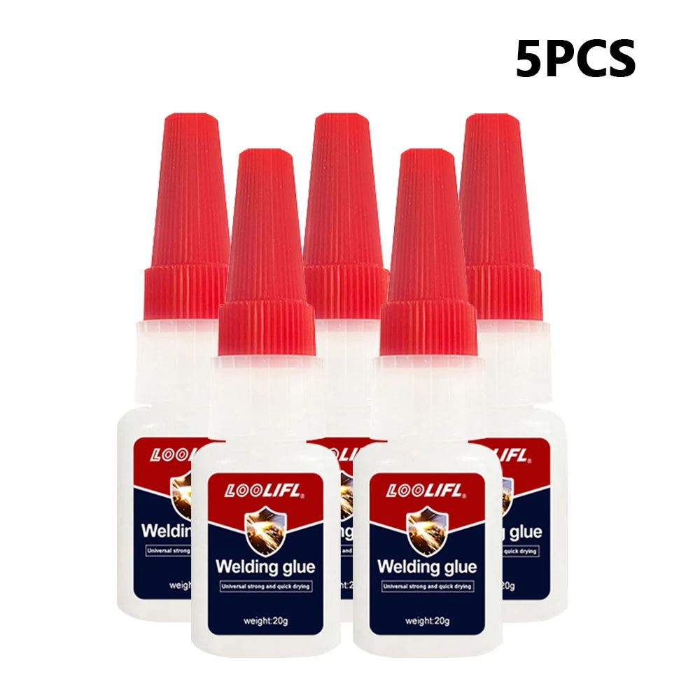 Loolifl Weldingglue Highstrength Universal Super Adhesive Waterproof Quickdry Glue for Ceramics Metal Plastics Wood Shoe Repair