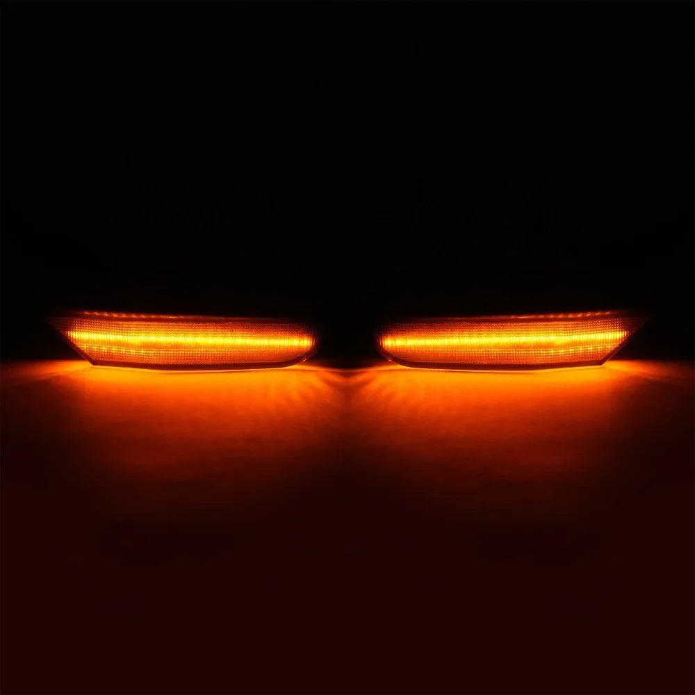 For Infiniti G35 01-06 Front Bumper Signal LED Side Marker Lights Smoke Lens