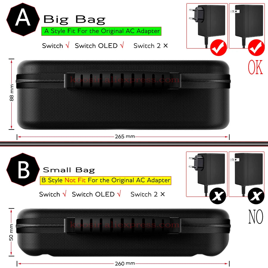 For Nintendo Switch OLED Oxford Cloth Storage Carrying Bag Premium Portable Protective Case Anti-Scratch Travel Handbag