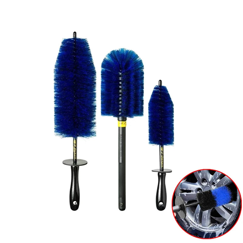 1/3PCS Soft Bristle Car Cleaning Brush - Wheel Rim Tire Cleaner Non-Scratch Car Detailing Washing Tool for Vehicle Care