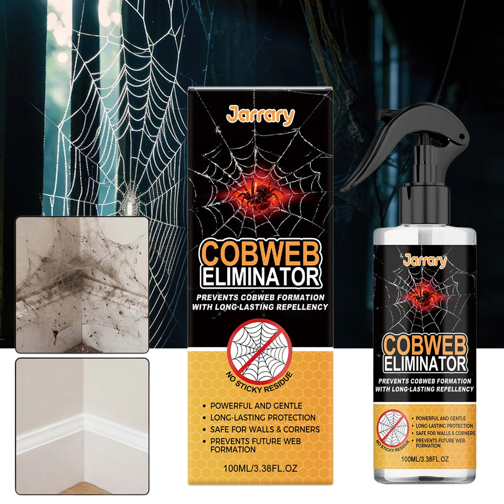 100ML Spider Cobweb Eliminator Long Lasting Spray Prevent Spiderweb Formation Spider Killer Clean Tools for Indoor and Outdoor