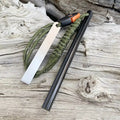 Rainproof Flint Magnesium Rod 10*150mm White Steel Scraper Whistle Camping Gnition Flint Rod EDC Survival Fire Starting Tool