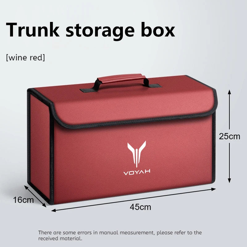 Car Trunk Storage Box Organizer Stowing Tidying Container Bag For DONGFENG Voyah Dreampower PHEV ILang Icozy Courage Free 2025