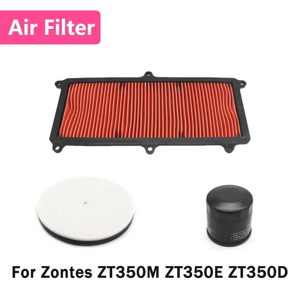 For Zontes ZT350M ZT350E ZT350D ZT 350 M E D 350M 350E 350D Motocycle Air Filter Cleaner Drive Element Oil Filter Intake Cleaner
