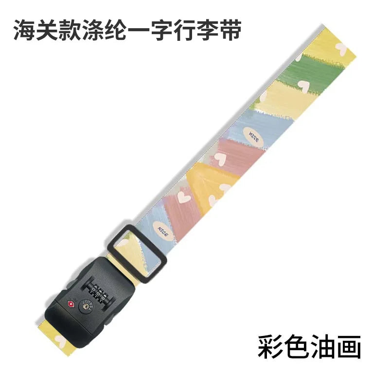 Luggage Straps for 22-28 inch Suitcases TSA Approved Combination Lock Adjustable Suitcase Packing Belt Abroad Binding Straps