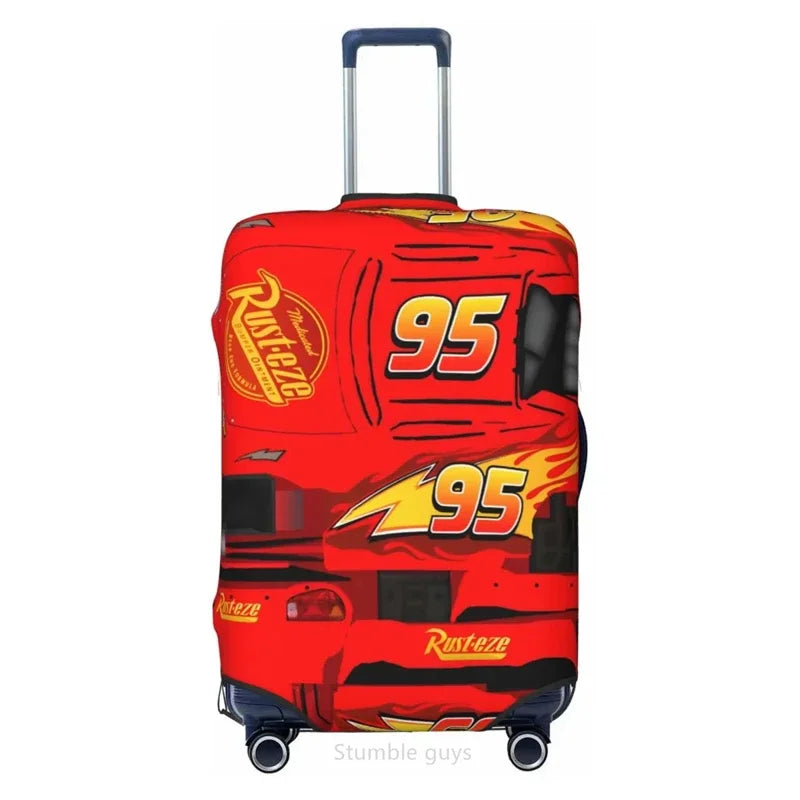Travel Suitcase Cover Car Pattern Elastic Material Fits 18-32 Inch Luggage Durable Anti-Scratch Dustproof Washable Protector