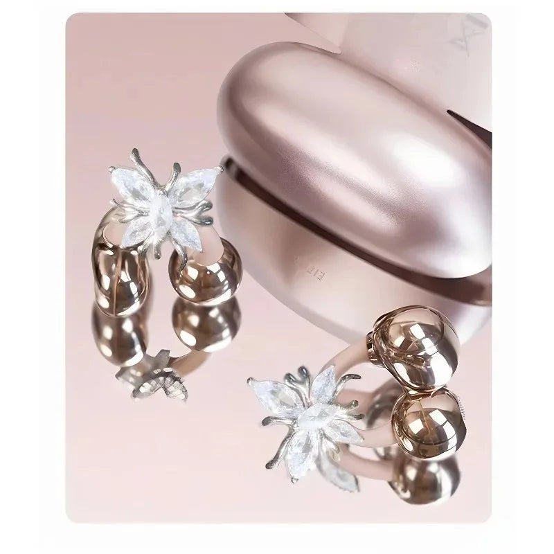 Fashion Jewelry Butterfly Earring Bluetooth Earphones Wireless Sports Headphones High Appearance Long Battery Life Headset