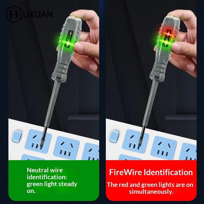 Durable 2-in-1 Electric Tester Screwdriver Set with Magnetic Properties for Skilled Electrical Work