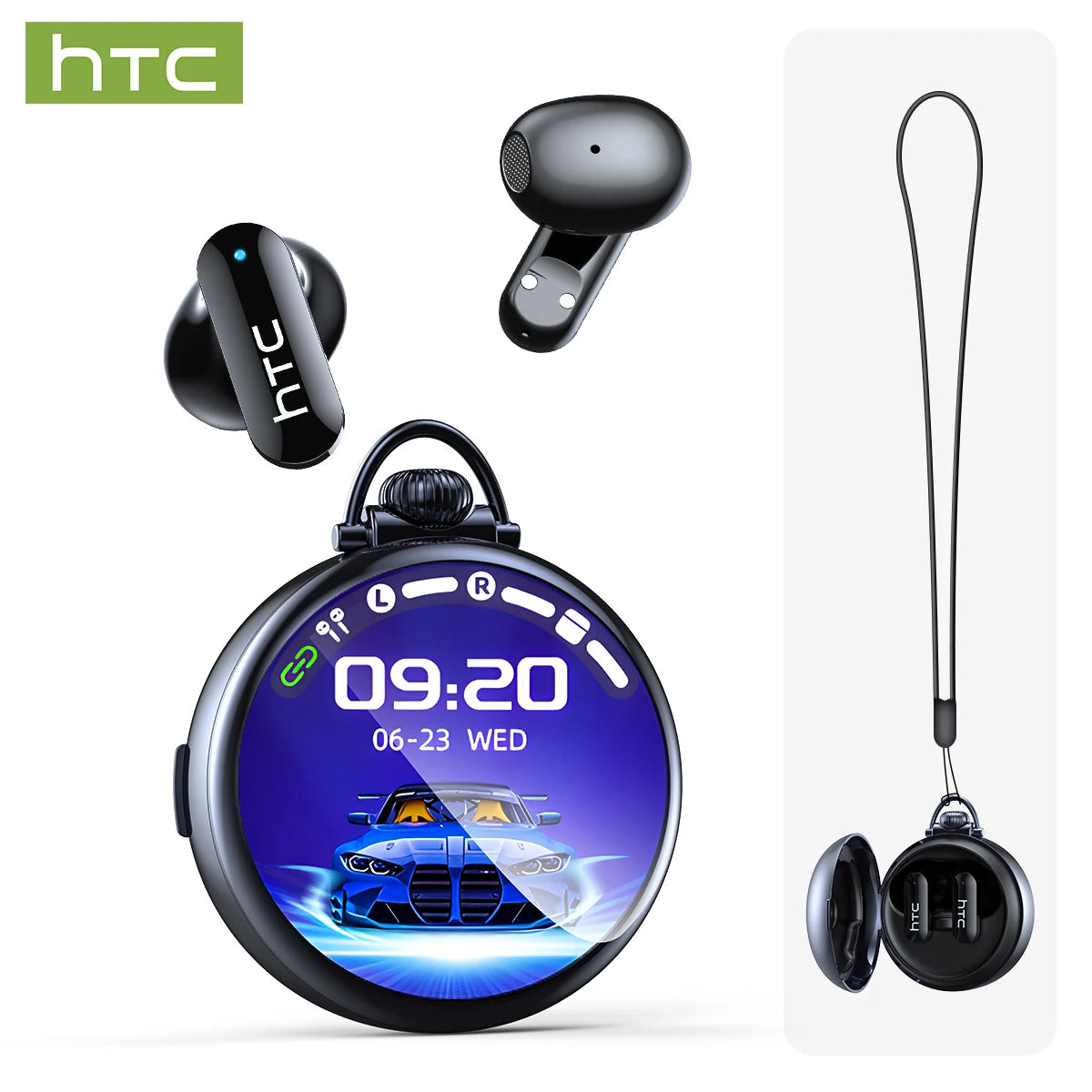 Auriculares Traductor DeIdioma 2026 HTC NE71 AI Real-Time Translator Earbuds BT6.0 Smart LED Screen IPX6 Waterproof HiFi Choice