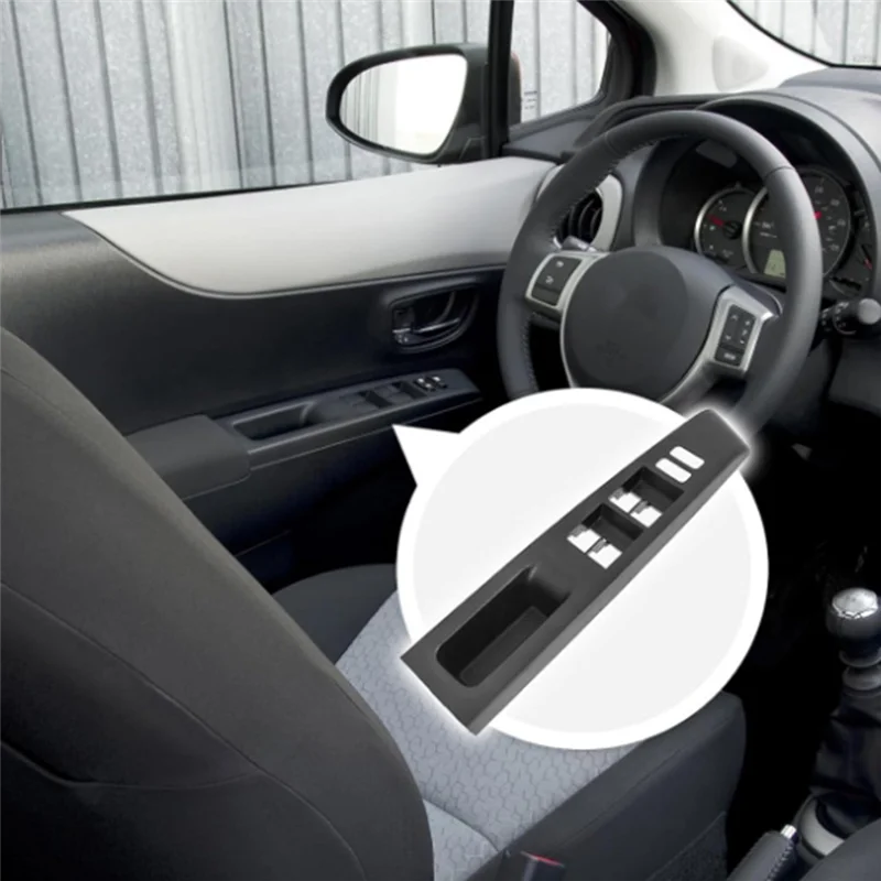 M64K-Car Front Window Switch Control Panel Cover For Toyota Yaris 2012-2014 Car Accessorie